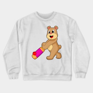 Bear Cricket Cricket bat Crewneck Sweatshirt